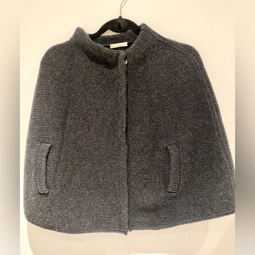 Manrico Cashmere Cape Poncho Grey size L
